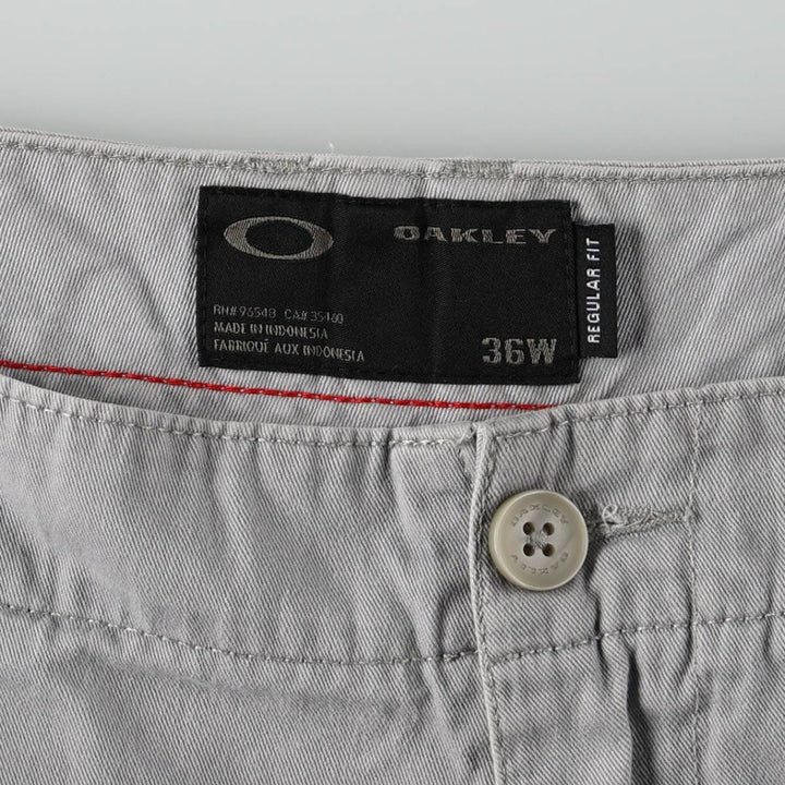 Oakley Regular Fit Chino Shorts, Men's Size W38 (approx.) cotton gray type Vintage Second Hand