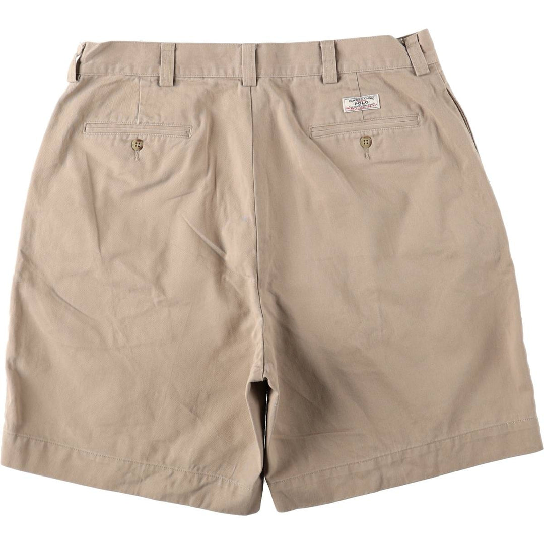 Ralph Lauren POLO by Ralph Lauren PHILIP SHORT Chino Shorts, Men's Size W36 cotton Khaki type beige Vintage Second Hand