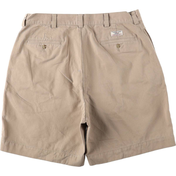 Ralph Lauren POLO by Ralph Lauren PHILIP SHORT Chino Shorts, Men's Size W36 cotton Khaki type beige Vintage Second Hand