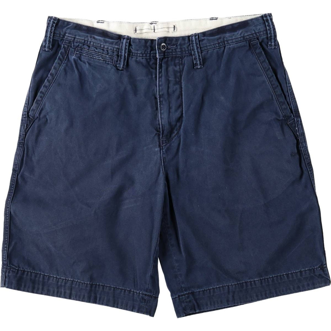 Ralph Lauren POLO RALPH LAUREN Relaxed Fit Chino Shorts, Men's Size W35 (approx.) cotton navy blue type Vintage Second Hand