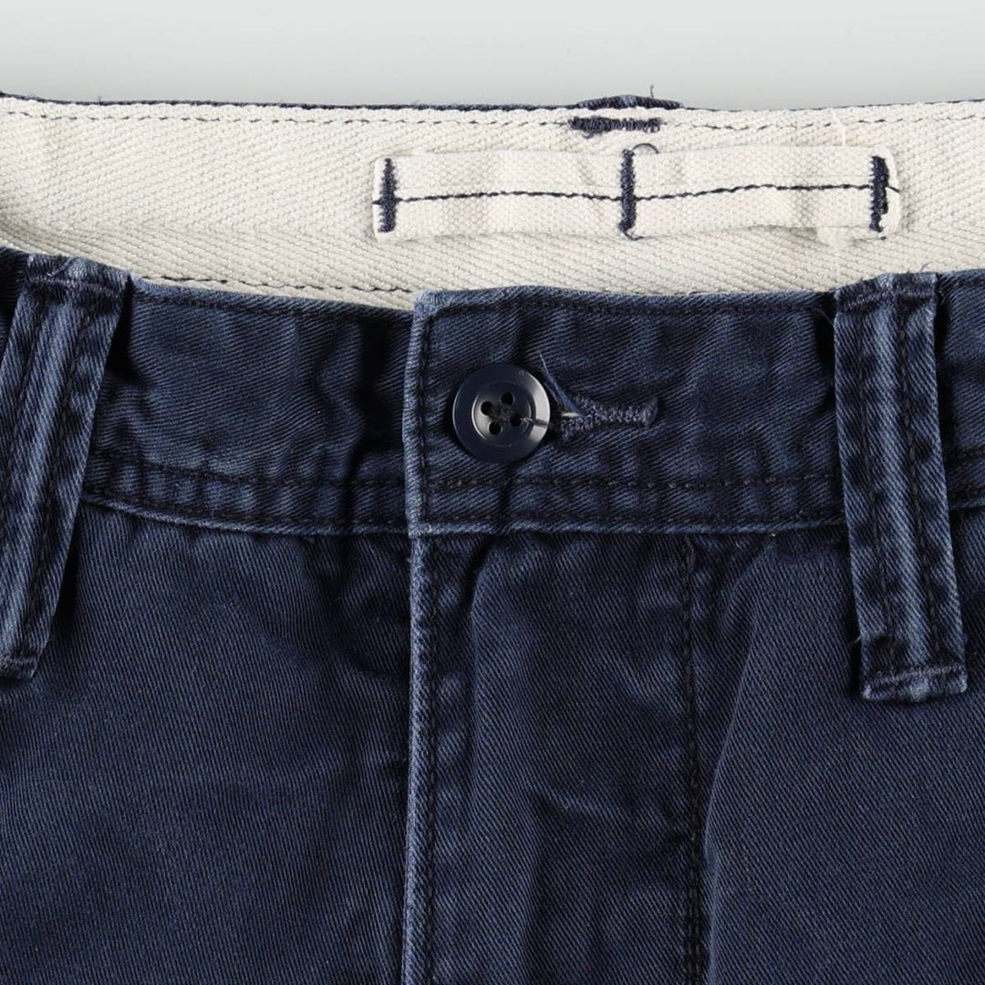 Ralph Lauren POLO RALPH LAUREN Relaxed Fit Chino Shorts, Men's Size W35 (approx.) cotton navy blue type Vintage Second Hand