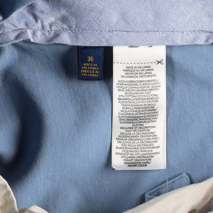 Ralph Lauren POLO RALPH LAUREN STRETCH CLASSIC FIT Chino Shorts (Men's size W38 equivalent) cotton Blue type light blue Vintage Second Hand