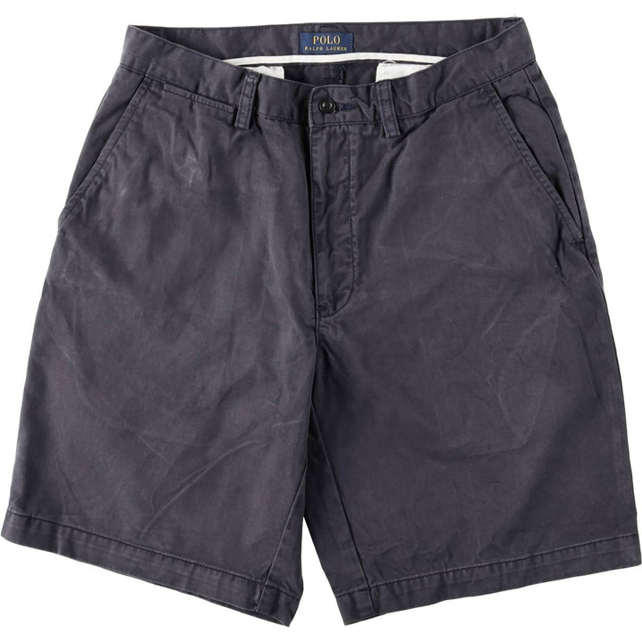 Ralph Lauren POLO RALPH LAUREN Chino Shorts, Men's Size W32 (approx.) cotton navy blue type Vintage Second Hand