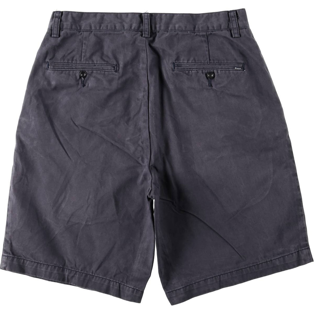 Ralph Lauren POLO RALPH LAUREN Chino Shorts, Men's Size W32 (approx.) cotton navy blue type Vintage Second Hand