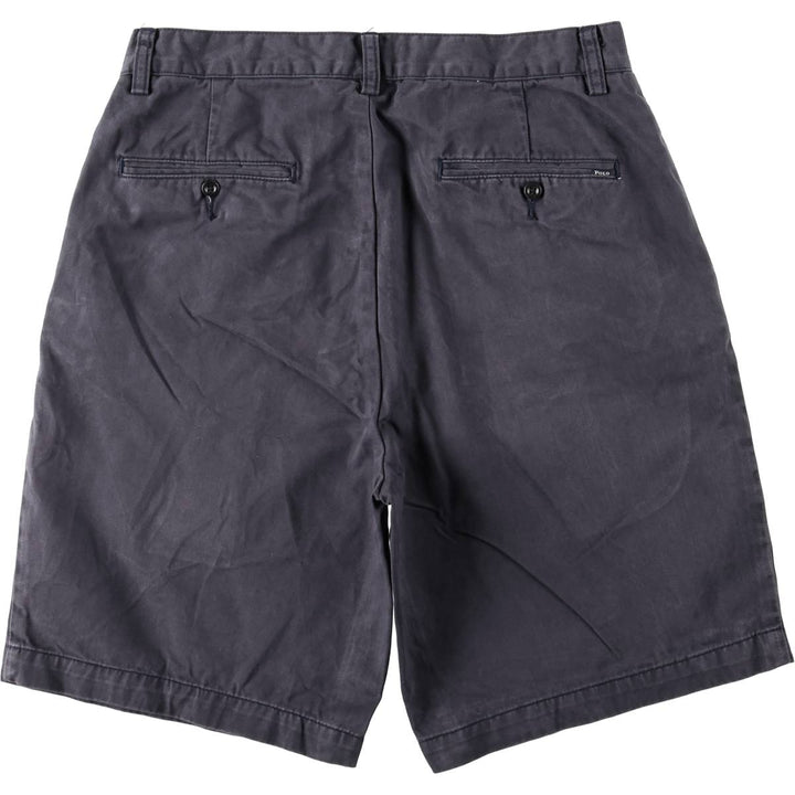 Ralph Lauren POLO RALPH LAUREN Chino Shorts, Men's Size W32 (approx.) cotton navy blue type Vintage Second Hand