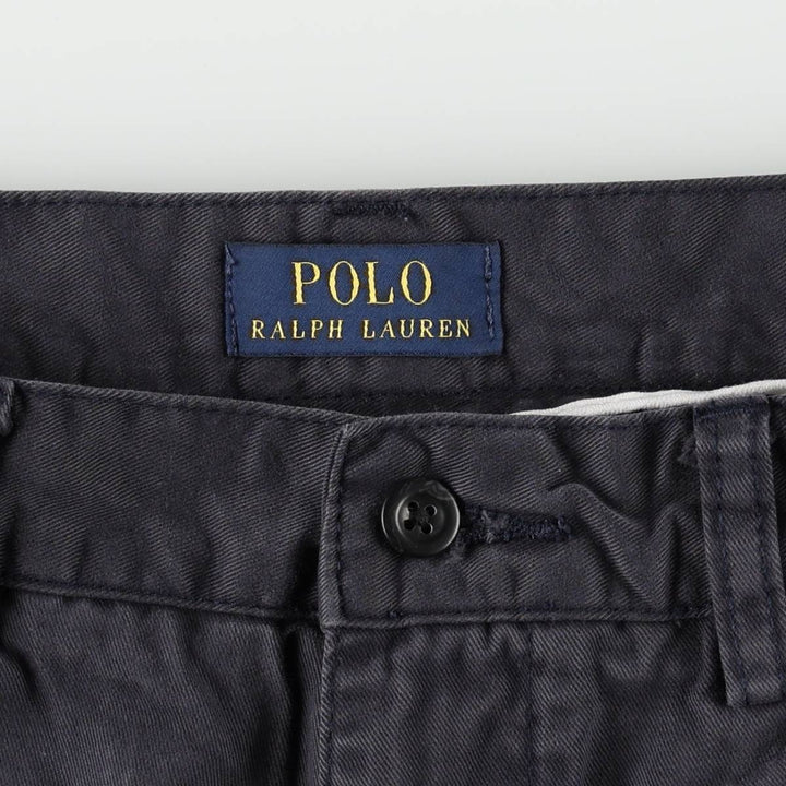 Ralph Lauren POLO RALPH LAUREN Chino Shorts, Men's Size W32 (approx.) cotton navy blue type Vintage Second Hand