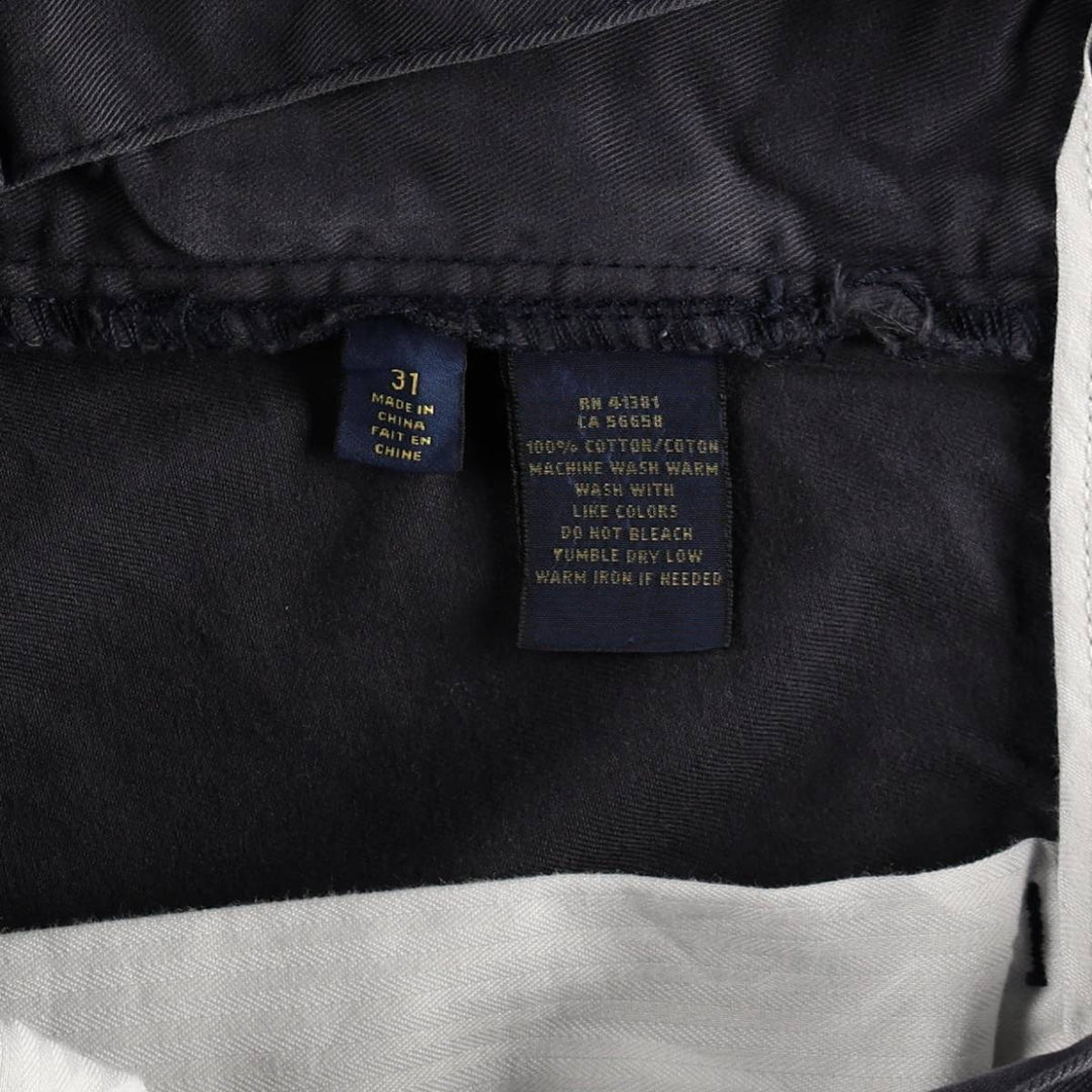 Ralph Lauren POLO RALPH LAUREN Chino Shorts, Men's Size W32 (approx.) cotton navy blue type Vintage Second Hand