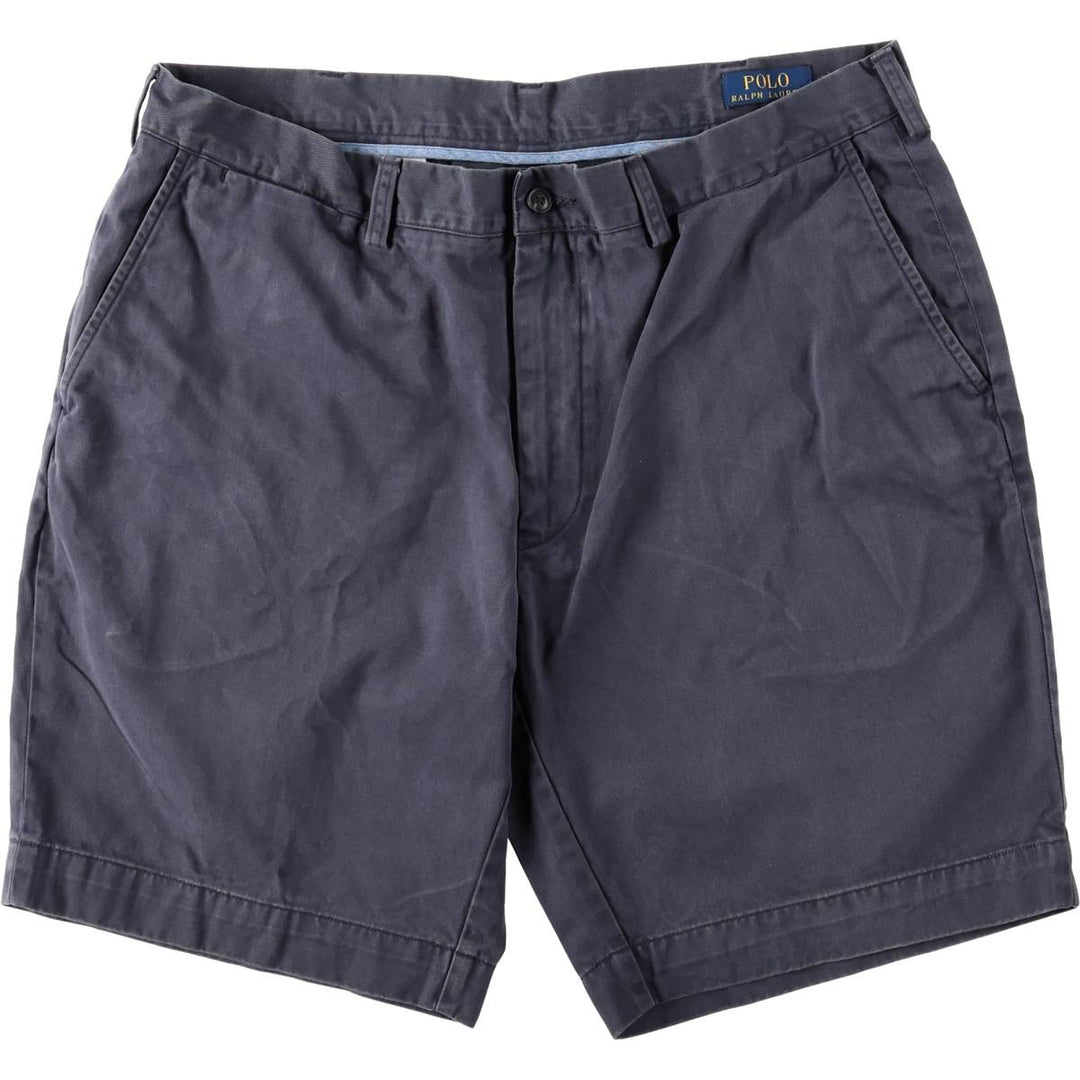 Ralph Lauren POLO RALPH LAUREN CLASSIC FIT 9" Chino Shorts (Men's size W35 equivalent) cotton navy blue type Vintage Second Hand