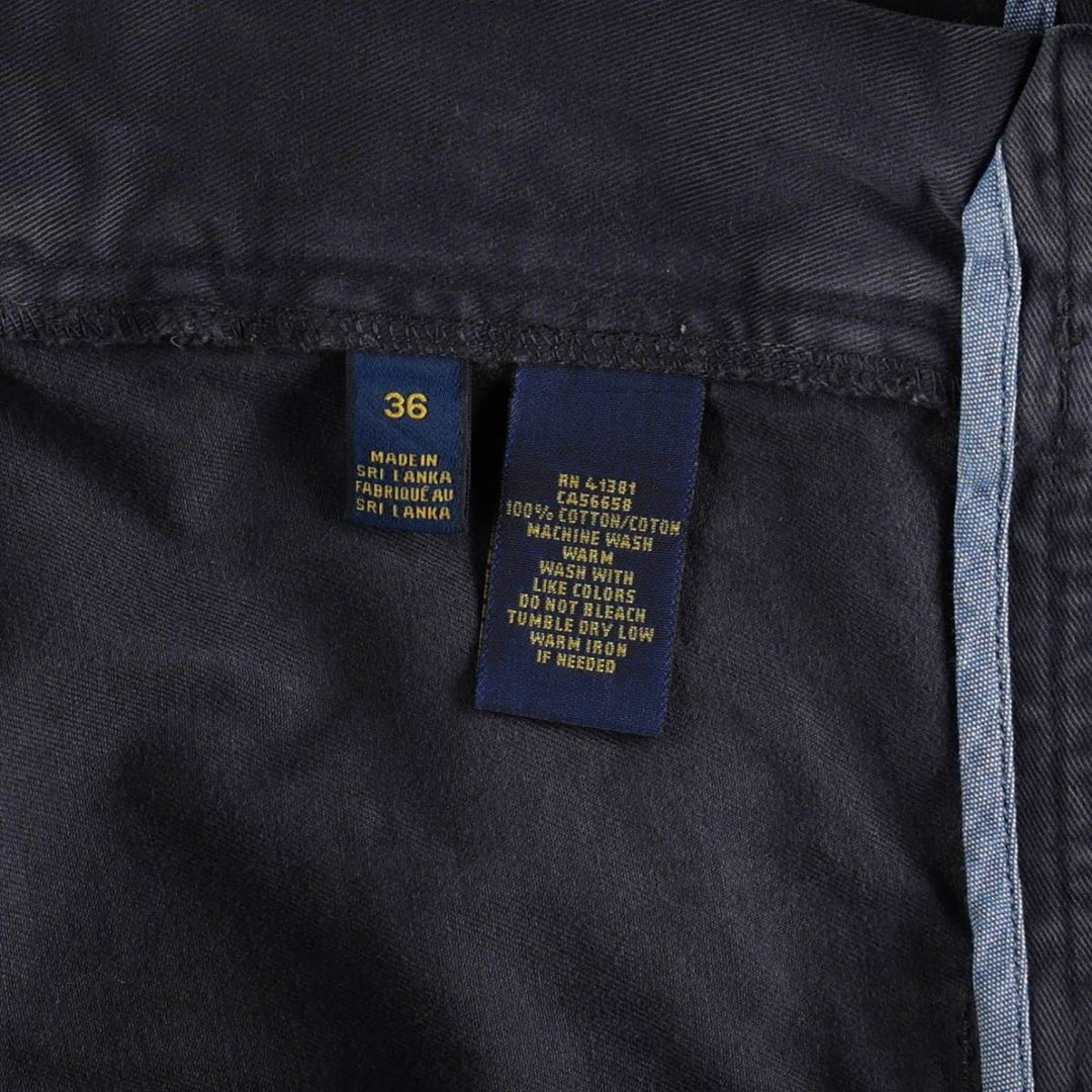 Ralph Lauren POLO RALPH LAUREN CLASSIC FIT 9" Chino Shorts (Men's size W35 equivalent) cotton navy blue type Vintage Second Hand