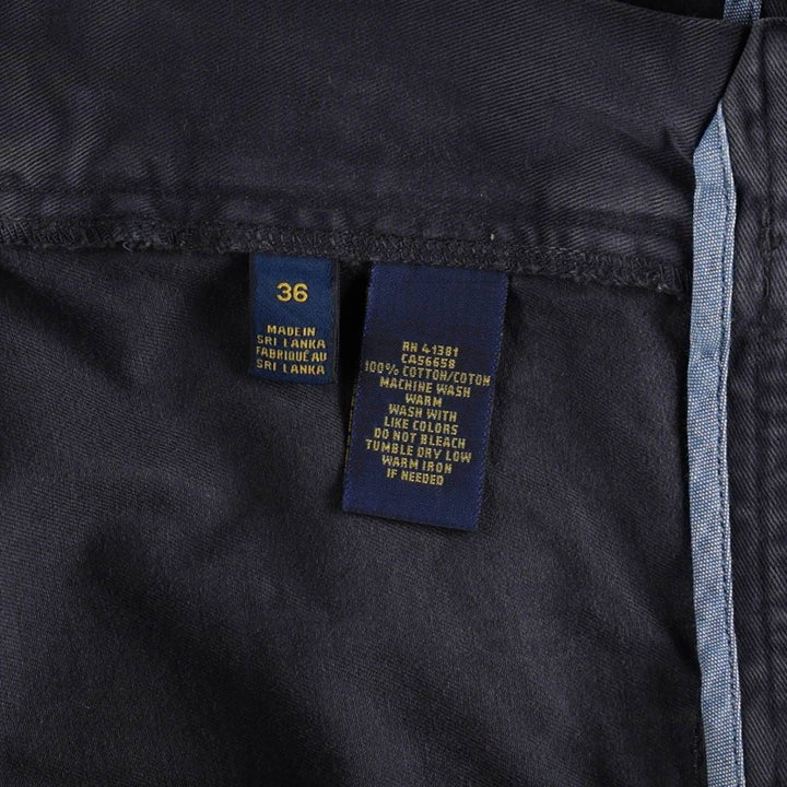 Ralph Lauren POLO RALPH LAUREN CLASSIC FIT 9" Chino Shorts (Men's size W35 equivalent) cotton navy blue type Vintage Second Hand