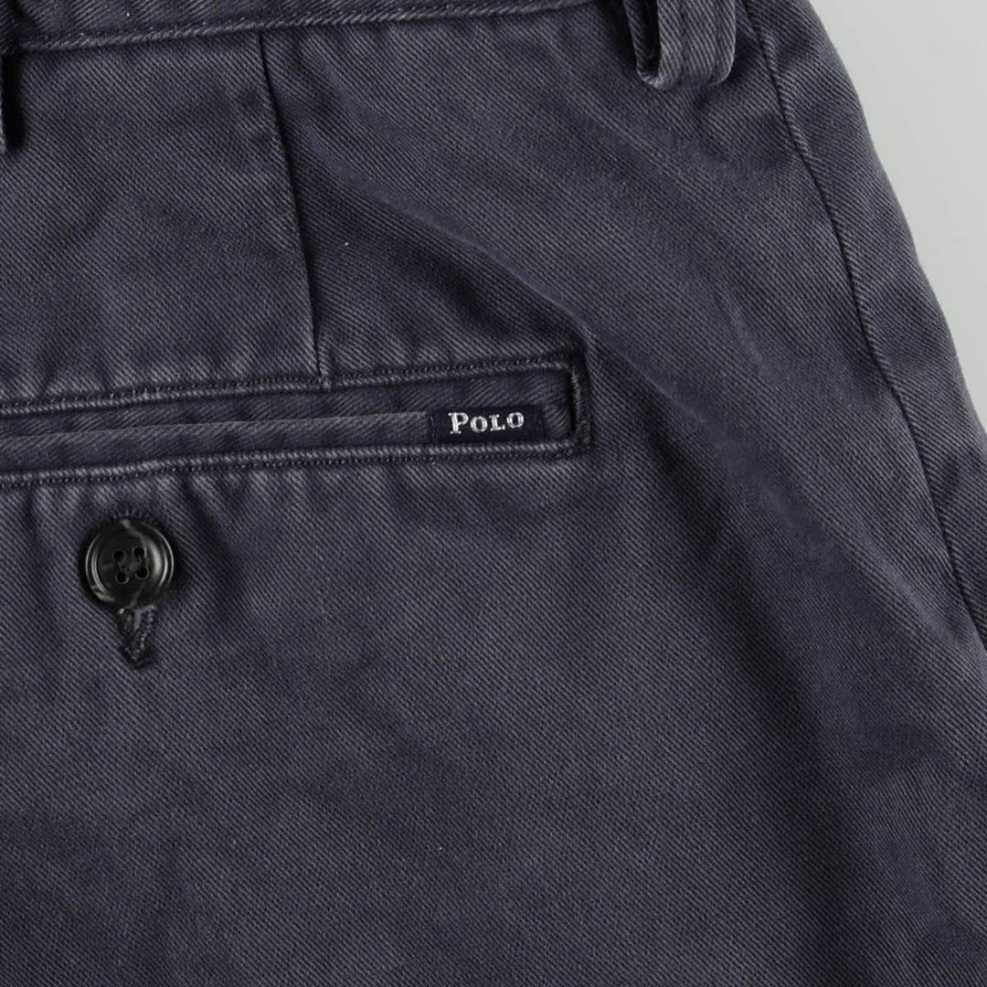 Ralph Lauren POLO RALPH LAUREN CLASSIC FIT 9" Chino Shorts (Men's size W35 equivalent) cotton navy blue type Vintage Second Hand