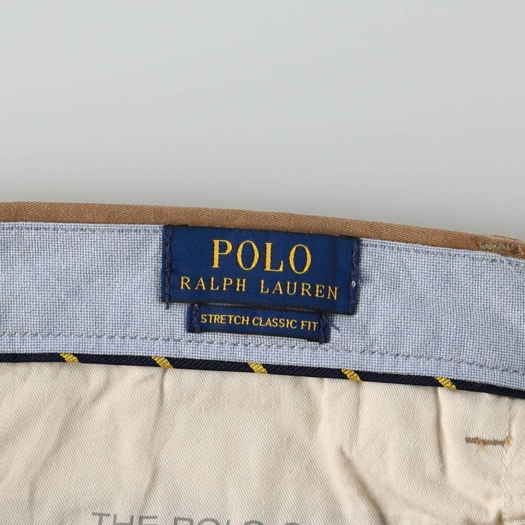 Ralph Lauren POLO RALPH LAUREN STRETCH CLASSIC FIT Chino Shorts (Men's size W34 equivalent) cotton Beige type Vintage Second Hand