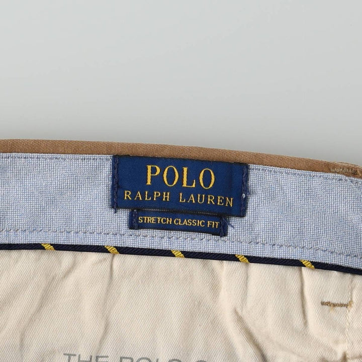 Ralph Lauren POLO RALPH LAUREN STRETCH CLASSIC FIT Chino Shorts (Men's size W34 equivalent) cotton Beige type Vintage Second Hand
