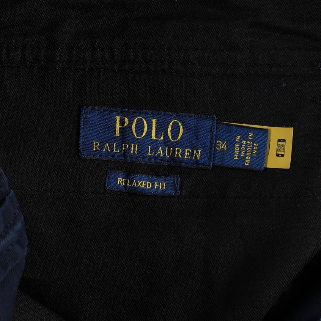 Ralph Lauren POLO RALPH LAUREN RELAXED FIT Cargo Shorts (Men's size W36 equivalent) cotton navy blue type Vintage Second Hand