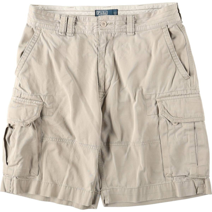 Ralph Lauren POLO by Ralph Lauren cargo shorts, short pants, men's size w36 cotton Beige type Vintage Second Hand