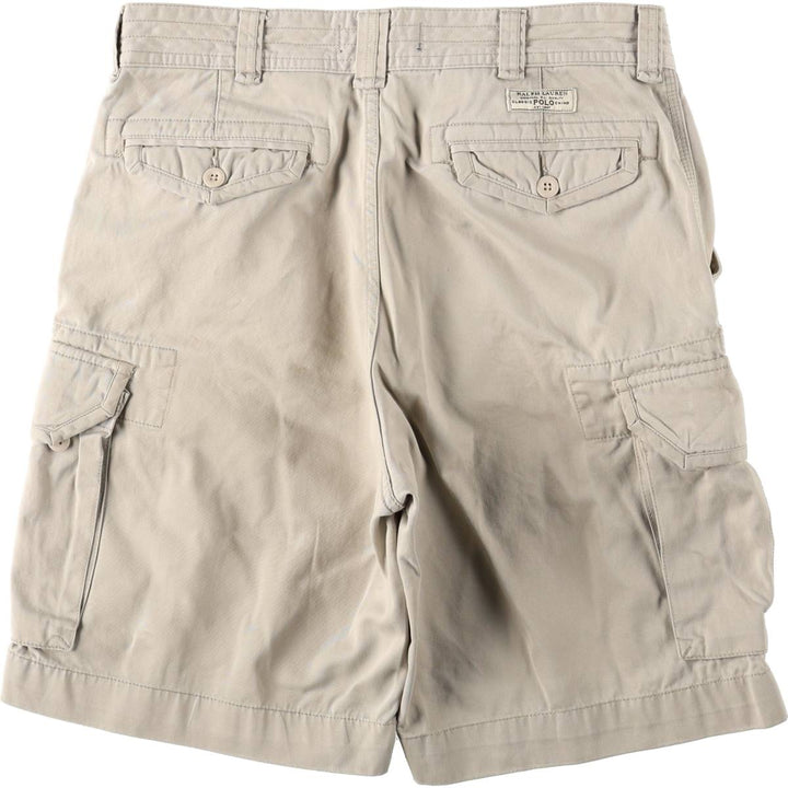 Ralph Lauren POLO by Ralph Lauren cargo shorts, short pants, men's size w36 cotton Beige type Vintage Second Hand