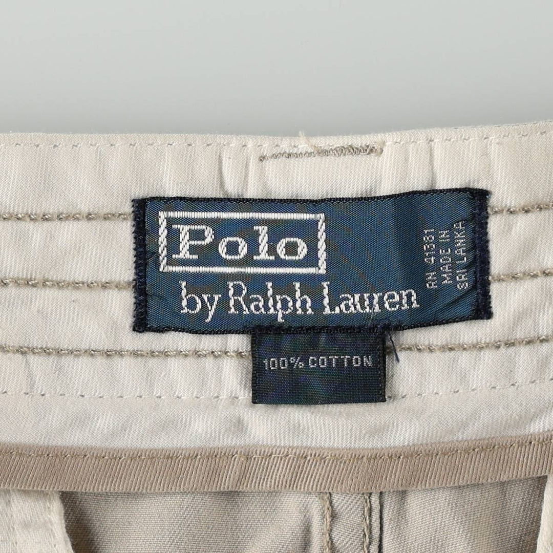 Ralph Lauren POLO by Ralph Lauren cargo shorts, short pants, men's size w36 cotton Beige type Vintage Second Hand