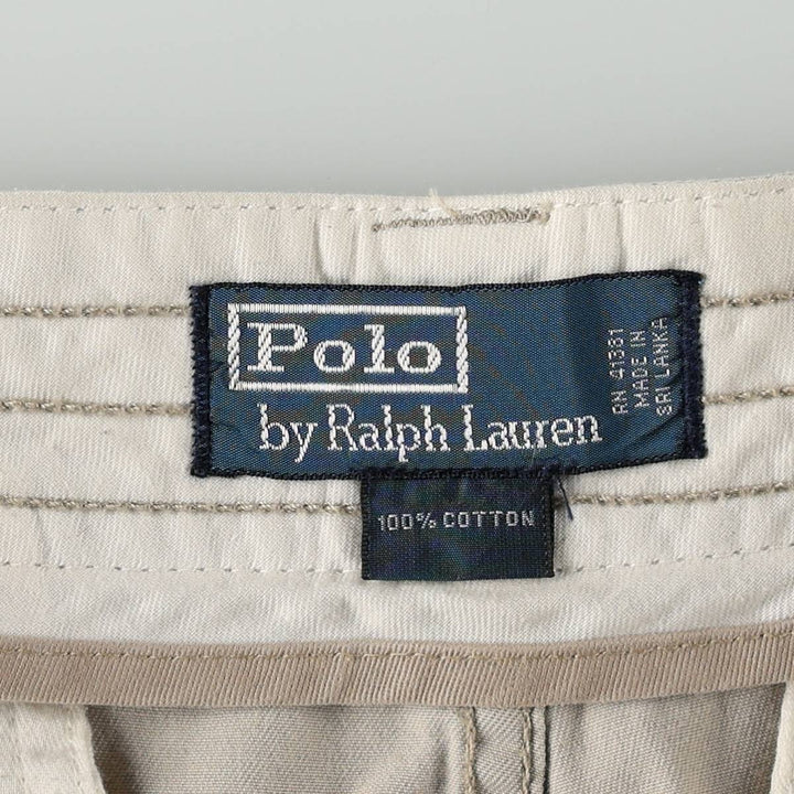 Ralph Lauren POLO by Ralph Lauren cargo shorts, short pants, men's size w36 cotton Beige type Vintage Second Hand