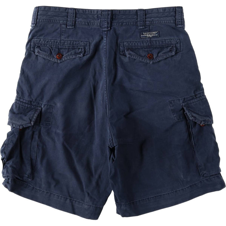 Ralph Lauren POLO RALPH LAUREN cargo shorts, men's size W36 cotton navy blue type Vintage Second Hand
