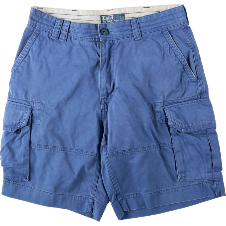 Ralph Lauren POLO by Ralph Lauren cargo shorts, short pants, men's size w36 cotton blue type Vintage Second Hand