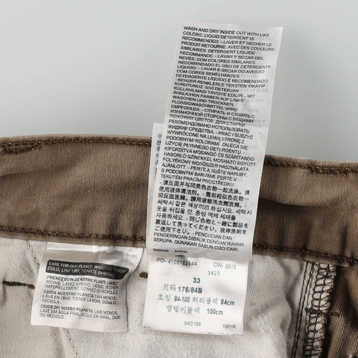 Levi's cargo shorts, men's size W34 (approx.) cotton beige type brown Vintage Second Hand