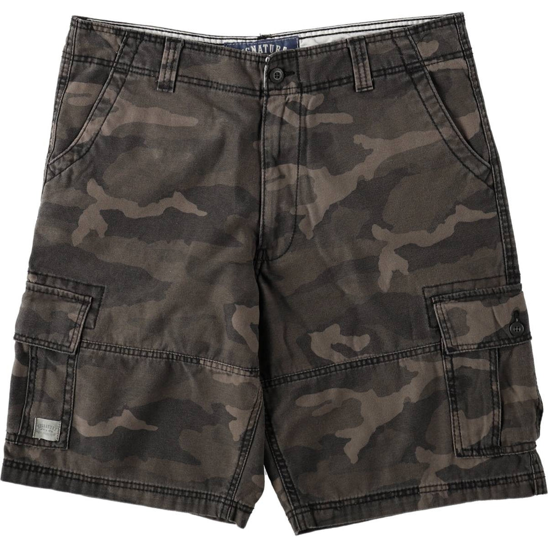 Levi's CARGO Camouflage Pattern Woodland Camo Cargo Shorts, Men's Size W37 (approx.) cotton Khaki type Vintage Second Hand