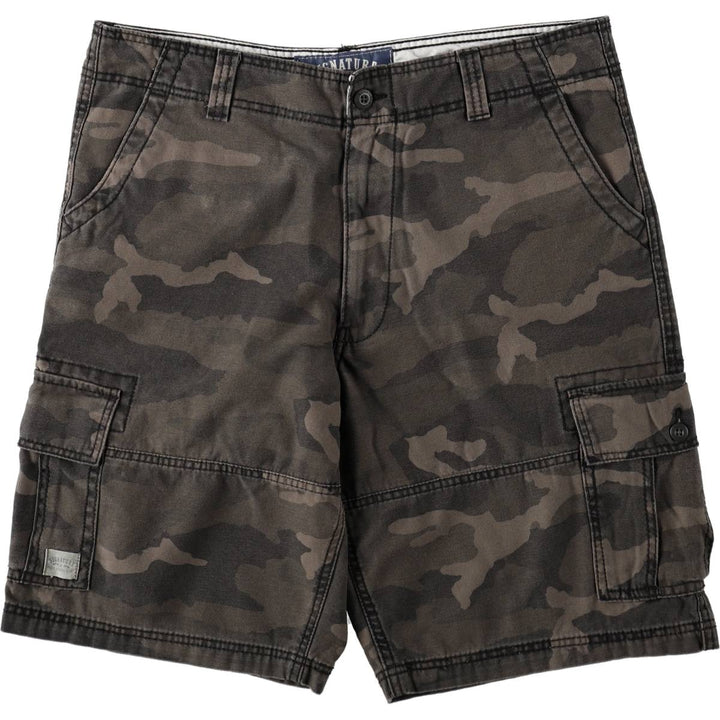 Levi's CARGO Camouflage Pattern Woodland Camo Cargo Shorts, Men's Size W37 (approx.) cotton Khaki type Vintage Second Hand