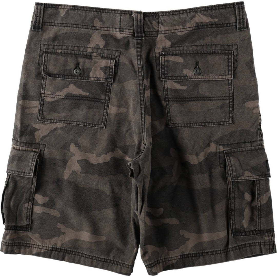 Levi's CARGO Camouflage Pattern Woodland Camo Cargo Shorts, Men's Size W37 (approx.) cotton Khaki type Vintage Second Hand