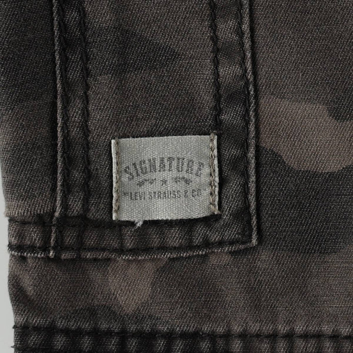 Levi's CARGO Camouflage Pattern Woodland Camo Cargo Shorts, Men's Size W37 (approx.) cotton Khaki type Vintage Second Hand