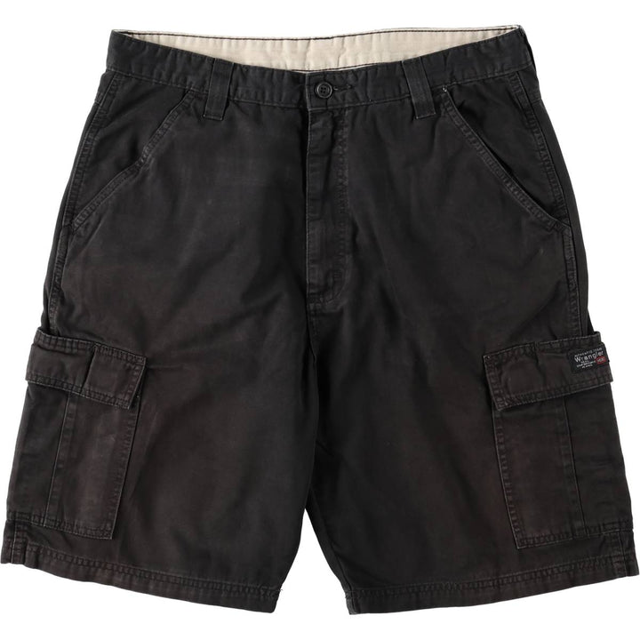Wrangler cargo shorts, men's size W34 (approx.) cotton black type Vintage Second Hand