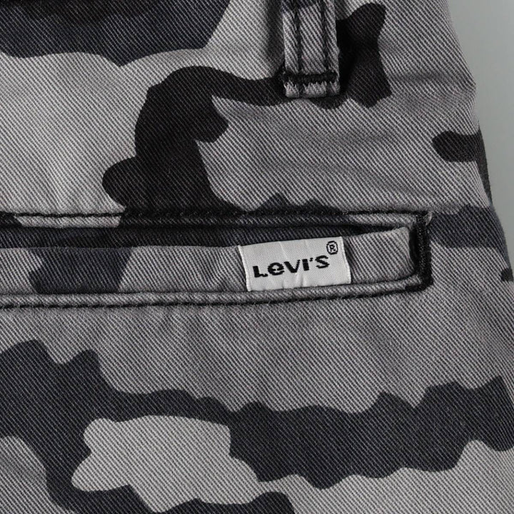 Levi's Camouflage Pattern Woodland Camo Cargo Shorts (Men's W36 equivalent) cotton gray type Vintage Second Hand
