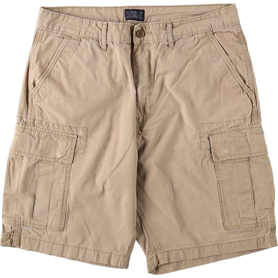 Levi's Ripstop Cargo Shorts, Men's Size W35 (approx.) cotton Beige type Vintage Second Hand