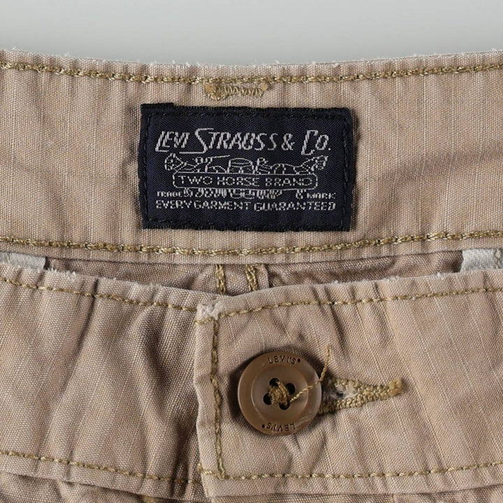 Levi's Ripstop Cargo Shorts, Men's Size W35 (approx.) cotton Beige type Vintage Second Hand