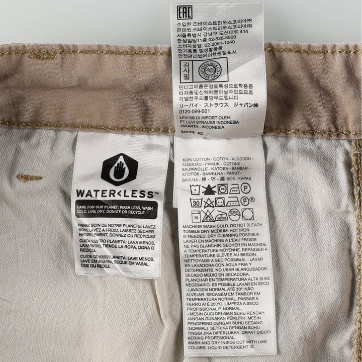 Levi's Ripstop Cargo Shorts, Men's Size W35 (approx.) cotton Beige type Vintage Second Hand