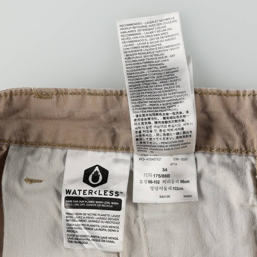 Levi's Ripstop Cargo Shorts, Men's Size W35 (approx.) cotton Beige type Vintage Second Hand
