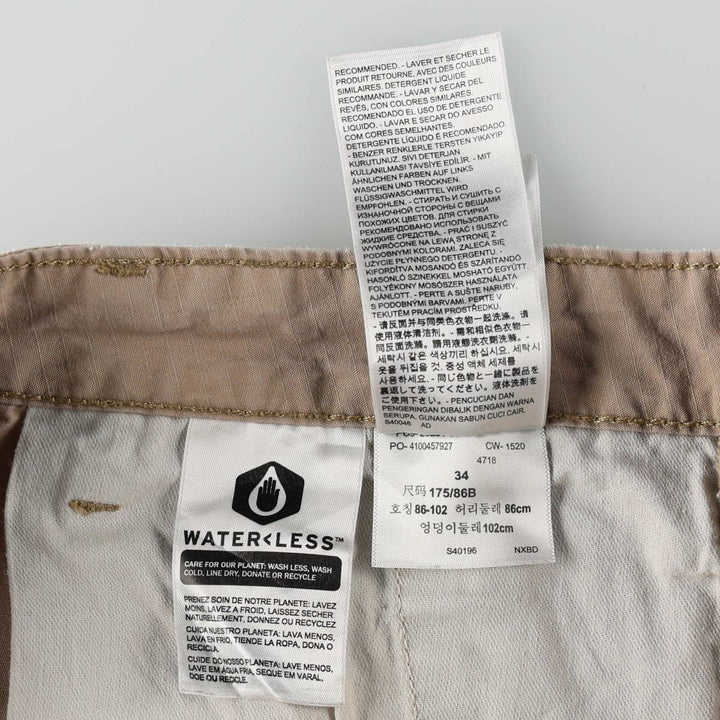 Levi's Ripstop Cargo Shorts, Men's Size W35 (approx.) cotton Beige type Vintage Second Hand