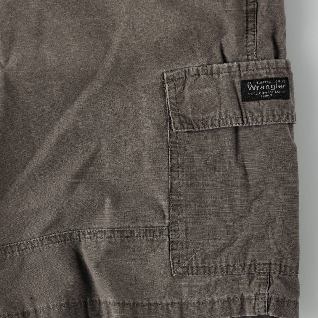 Wrangler Ripstop Cargo Shorts, Men's Size W37 (approx.) cotton Khaki type Vintage Second Hand