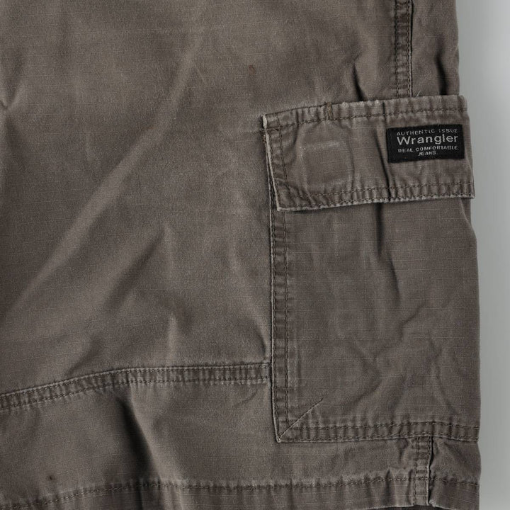 Wrangler Ripstop Cargo Shorts, Men's Size W37 (approx.) cotton Khaki type Vintage Second Hand