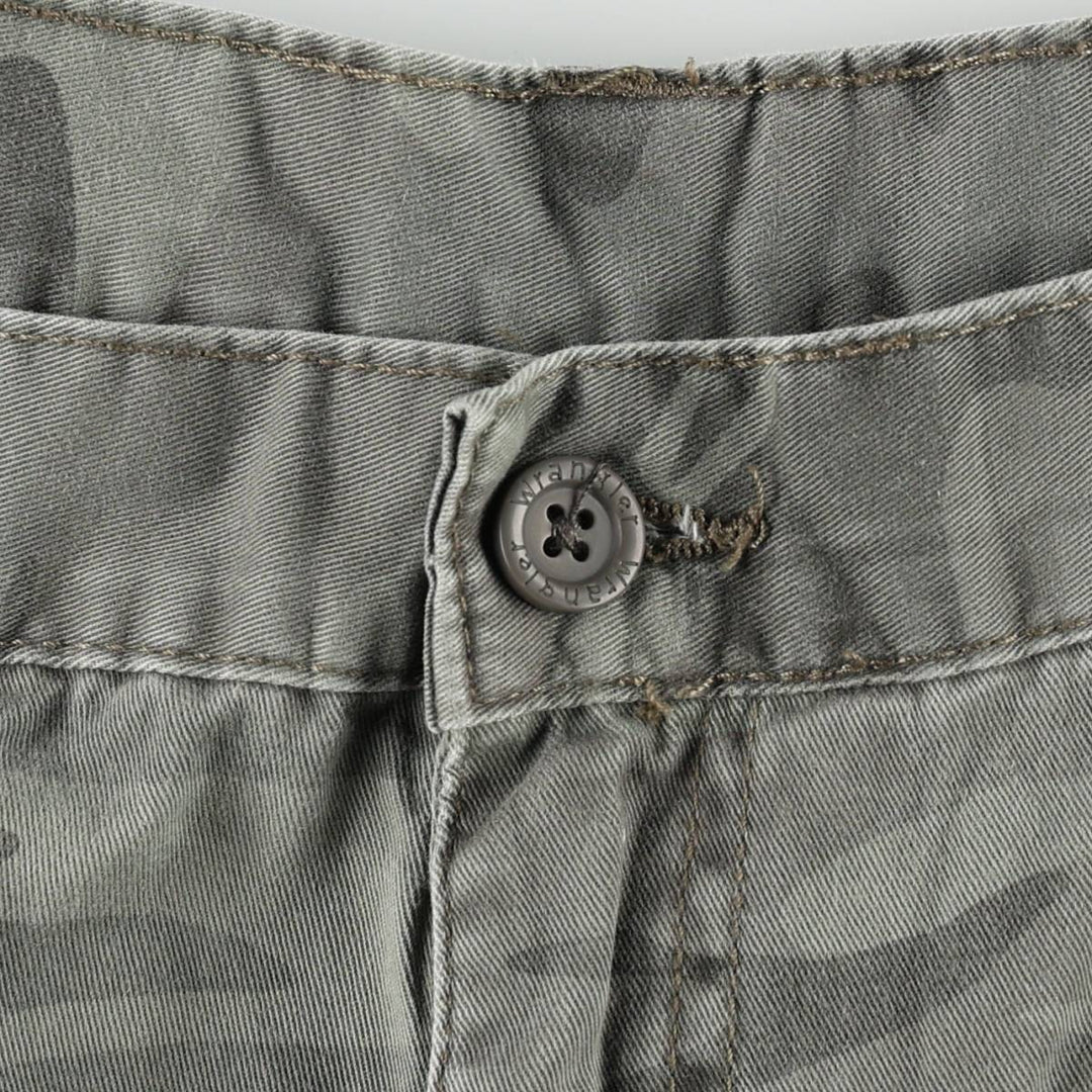 Wrangler Camouflage Pattern Woodland Camo Cargo Shorts (Men's W37 equivalent) cotton Khaki type Vintage Second Hand