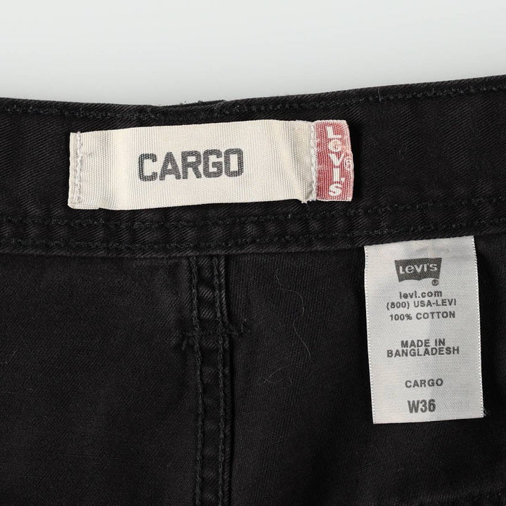 Levi's CARGO Cargo Shorts, Men's Size W37 (approx.) cotton black type Vintage Second Hand