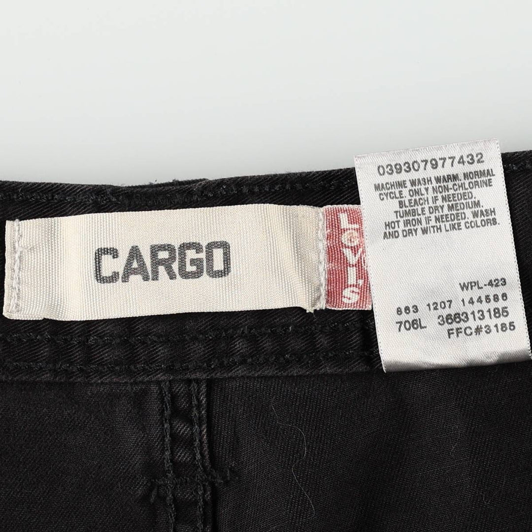 Levi's CARGO Cargo Shorts, Men's Size W37 (approx.) cotton black type Vintage Second Hand