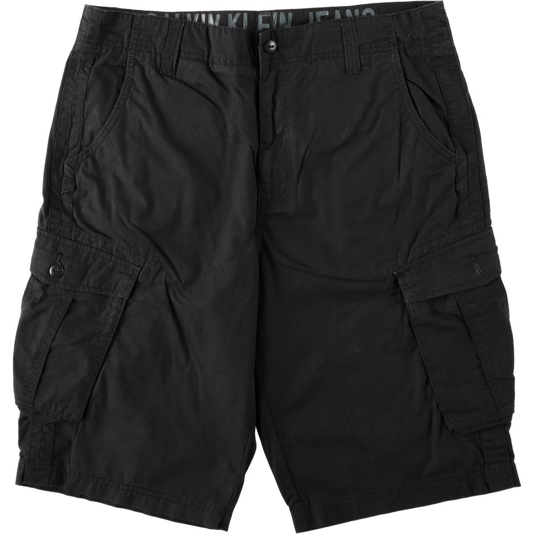 2000'S Calvin Klein Jeans Cargo Shorts, Men's Size W36 (approx.) cotton black type Vintage Second Hand