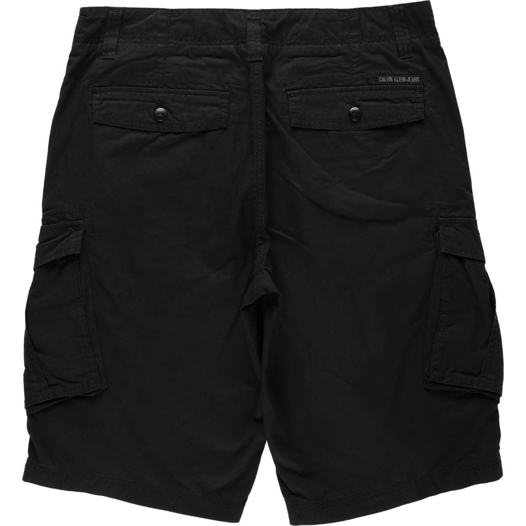 2000'S Calvin Klein Jeans Cargo Shorts, Men's Size W36 (approx.) cotton black type Vintage Second Hand