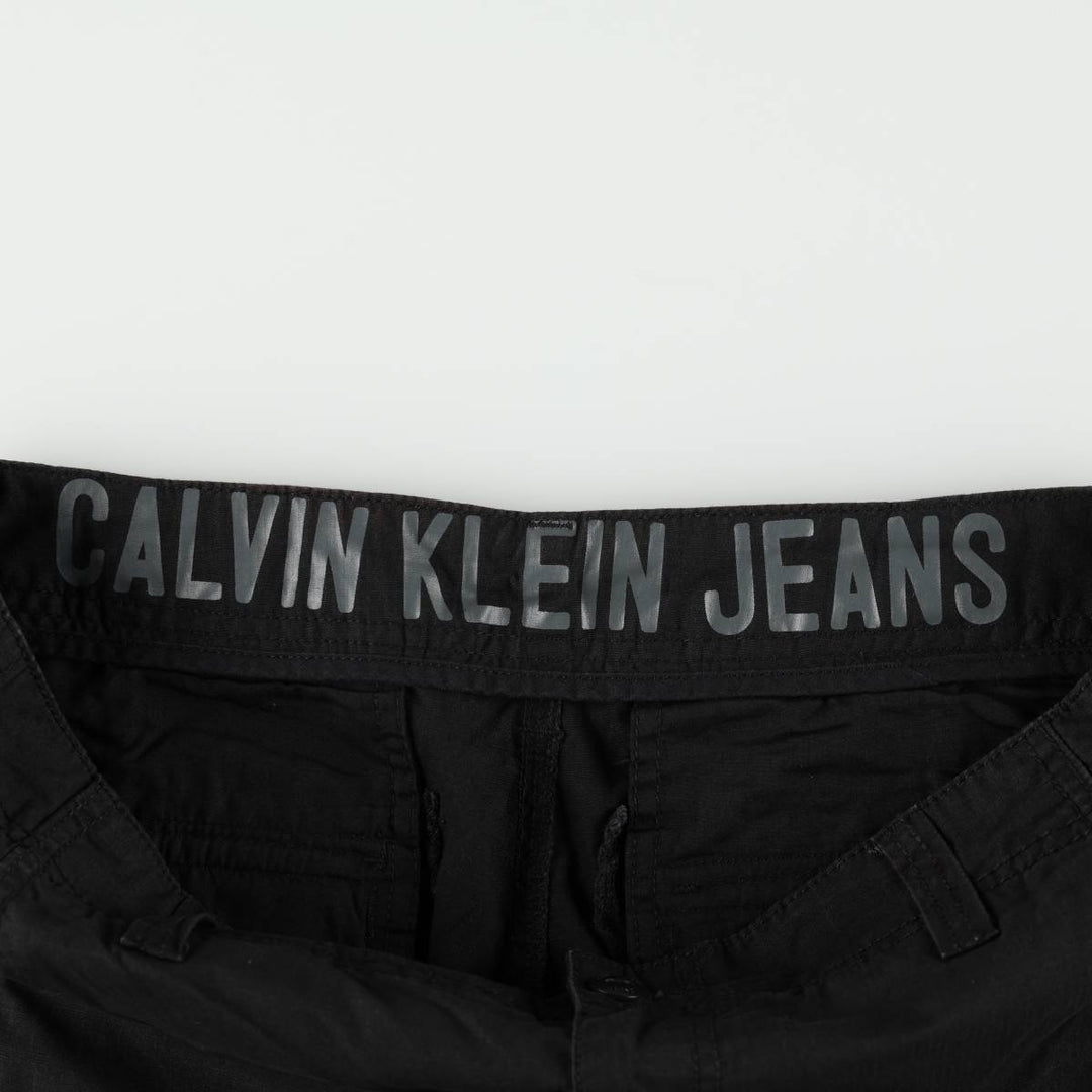 2000'S Calvin Klein Jeans Cargo Shorts, Men's Size W36 (approx.) cotton black type Vintage Second Hand