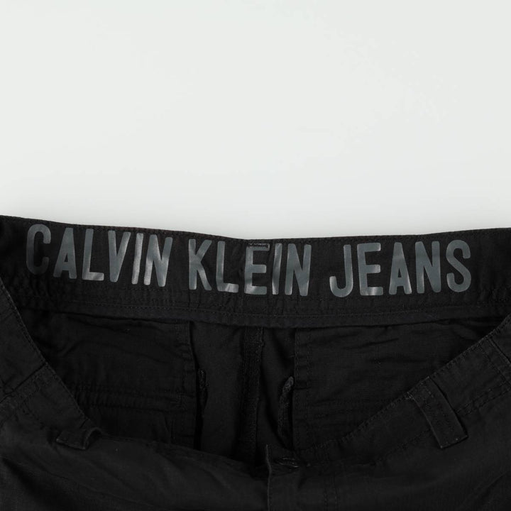 2000'S Calvin Klein Jeans Cargo Shorts, Men's Size W36 (approx.) cotton black type Vintage Second Hand