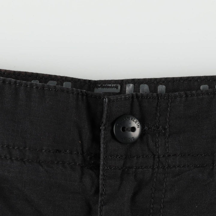 2000'S Calvin Klein Jeans Cargo Shorts, Men's Size W36 (approx.) cotton black type Vintage Second Hand