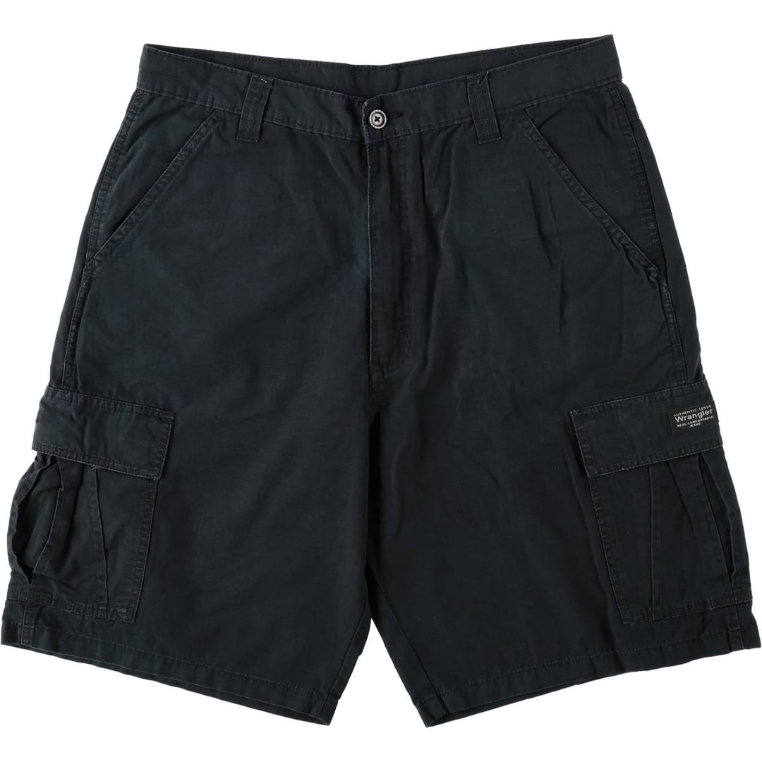 Wrangler cargo shorts, men's size W35 (approx.) cotton black type Vintage Second Hand