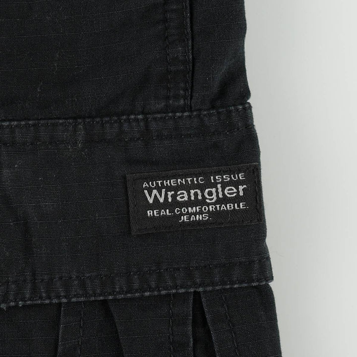 Wrangler cargo shorts, men's size W35 (approx.) cotton black type Vintage Second Hand