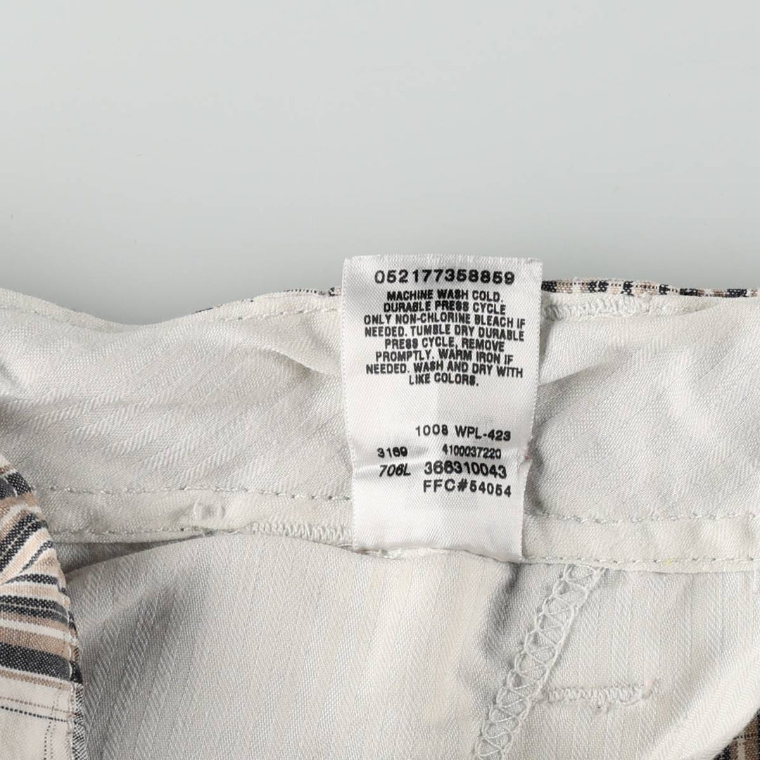 Levi's CARGO Check Pattern Cargo Shorts, Men's Size W33 (approx.) cotton white type Vintage Second Hand