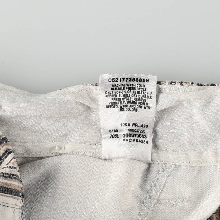 Levi's CARGO Check Pattern Cargo Shorts, Men's Size W33 (approx.) cotton white type Vintage Second Hand